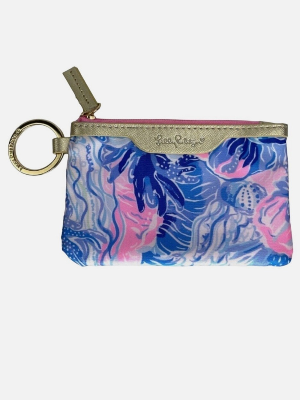 Lilly Pulitzer Shade Seekers ID Case with Gold Keychain Ring